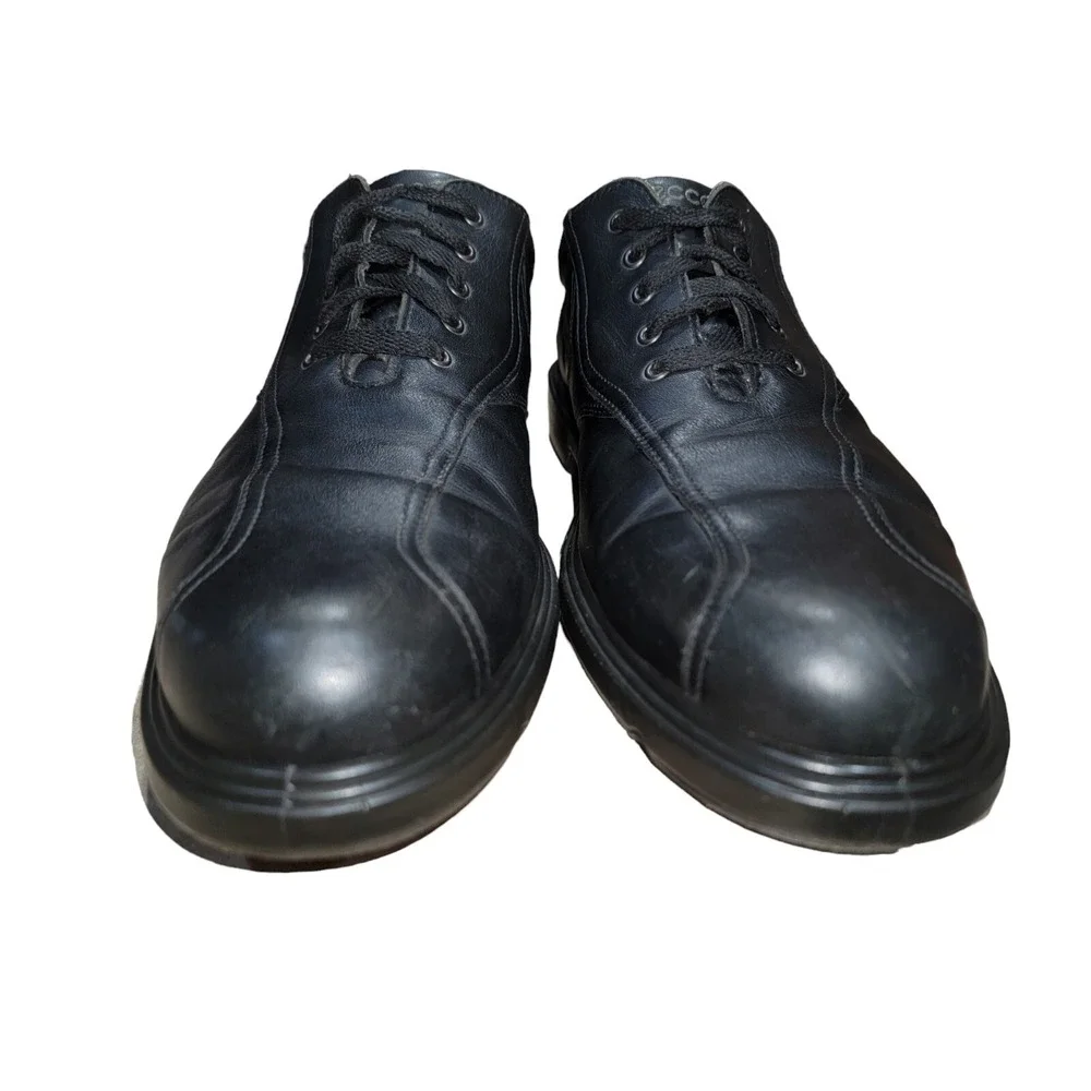 Ecco Mens Hydromax Classic Golf Shoes Black Leather Oxford‎ EU 46 / US 12 - 12.5
